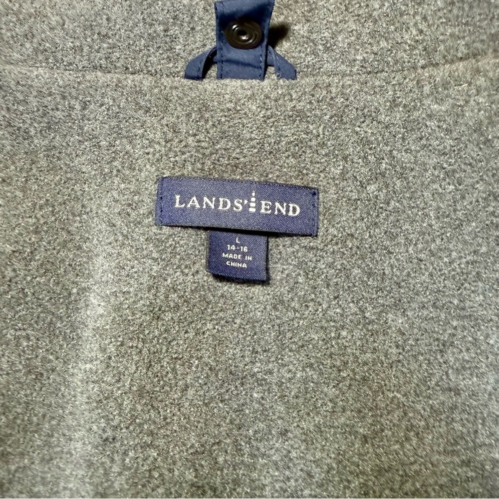 Lands’ End Youth 14–16 Winter Jacket‎ Red & Navy Colorblock - Picture 6 of 7